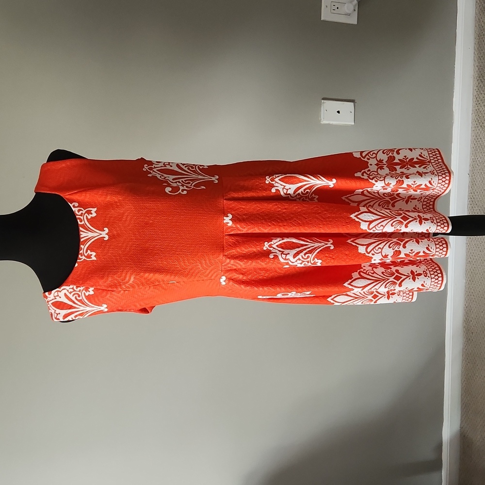 New York & Co. Sleeveless Orange Dress (L)